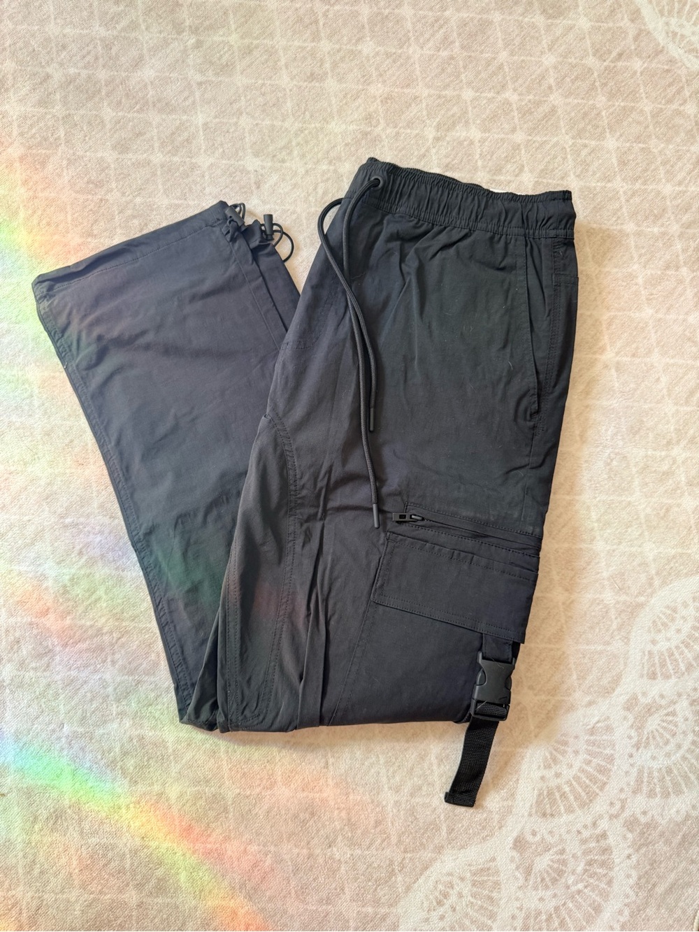 Cotton On | Hyper Elite Black Men's Cargo Jogger Pants Drawstring Waist Size L